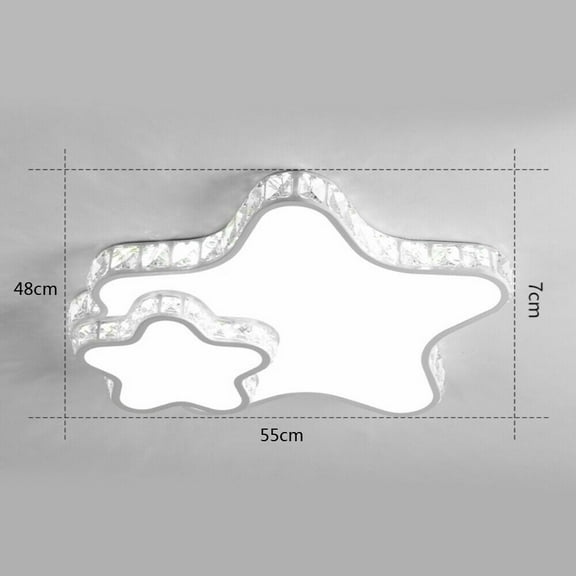 Crystal Modern Star Shape Ceiling Light LED Kids Bedroom Ceiling Lamp Fixture