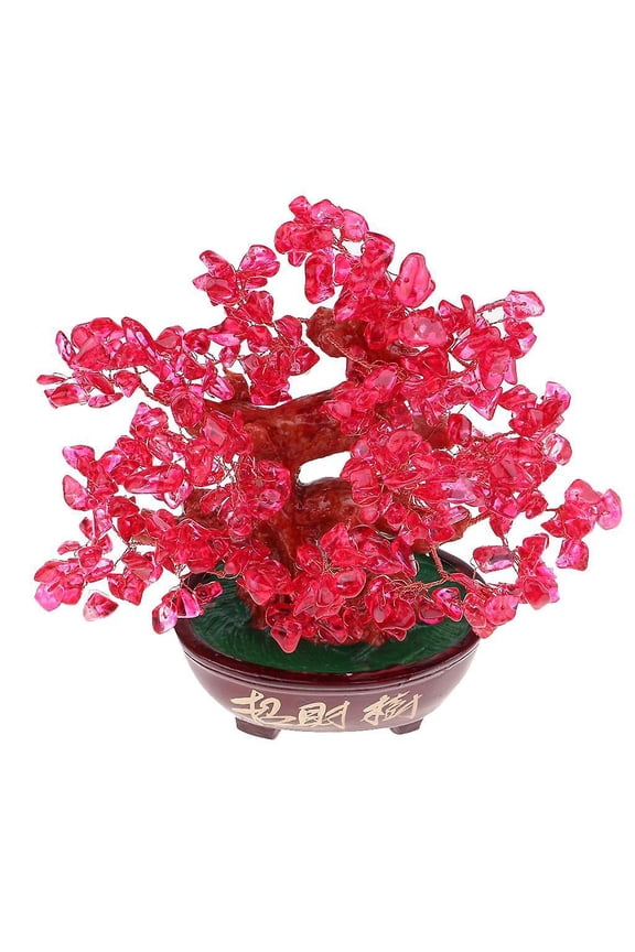 Crystal Money Tree Ornament Chinese Myth Lucky Charm Craft Home Decoration G