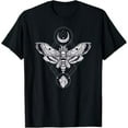 thumbnail image 1 of Crystal Moon and Moth Mystic Pagan Skeleton Unisex T-Shirt for Men Women Kids Toddler, 1 of 5