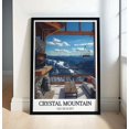 Mount Rainer Poster Crystal Mountain Ski Area Poster Mount Rainier And Crystal Mountain ...