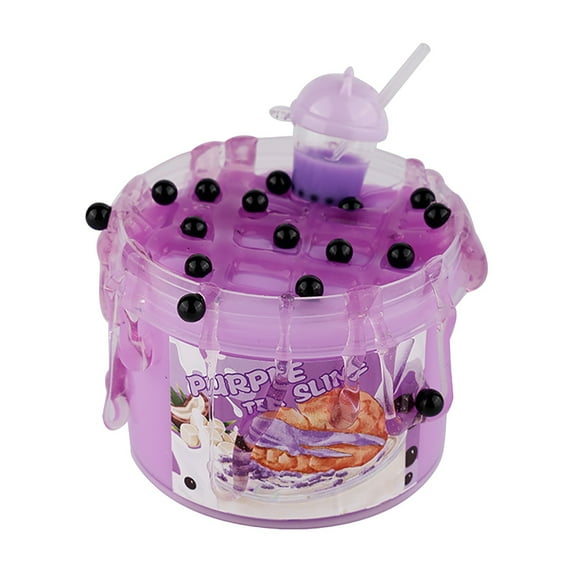 Crystal Mud Does Not Stick To Your Hands Pearl Milk Tea Slime Bubble Glue Children's Toy Set Decompression Color Mud Party Favors and Birthday Gift