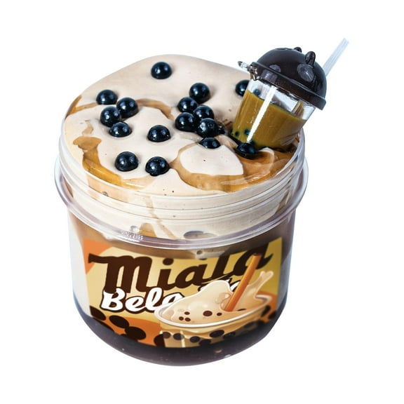 Crystal Mud Does Not Stick To Your Hands Pearl Milk Tea Slime Bubble Glue Children's Toy Set Decompression Color Mud Party Favors and Birthday Gift