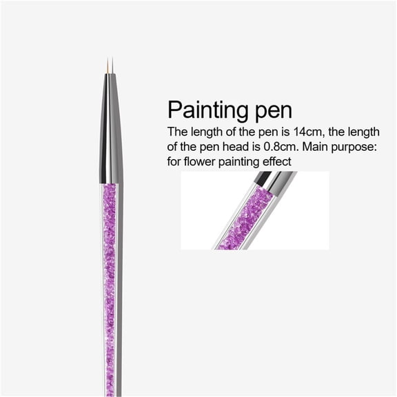 Crystal Nail Art Brush (Ombre, Liner, Carving) - Fine Acrylic Handle Nail Brushes for Nail Art Decoration, Nail Pen Easter Mother'S Day Jia Pian