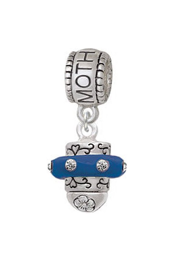 Crystal Navy Blue Spinner - Mother Charm Bead