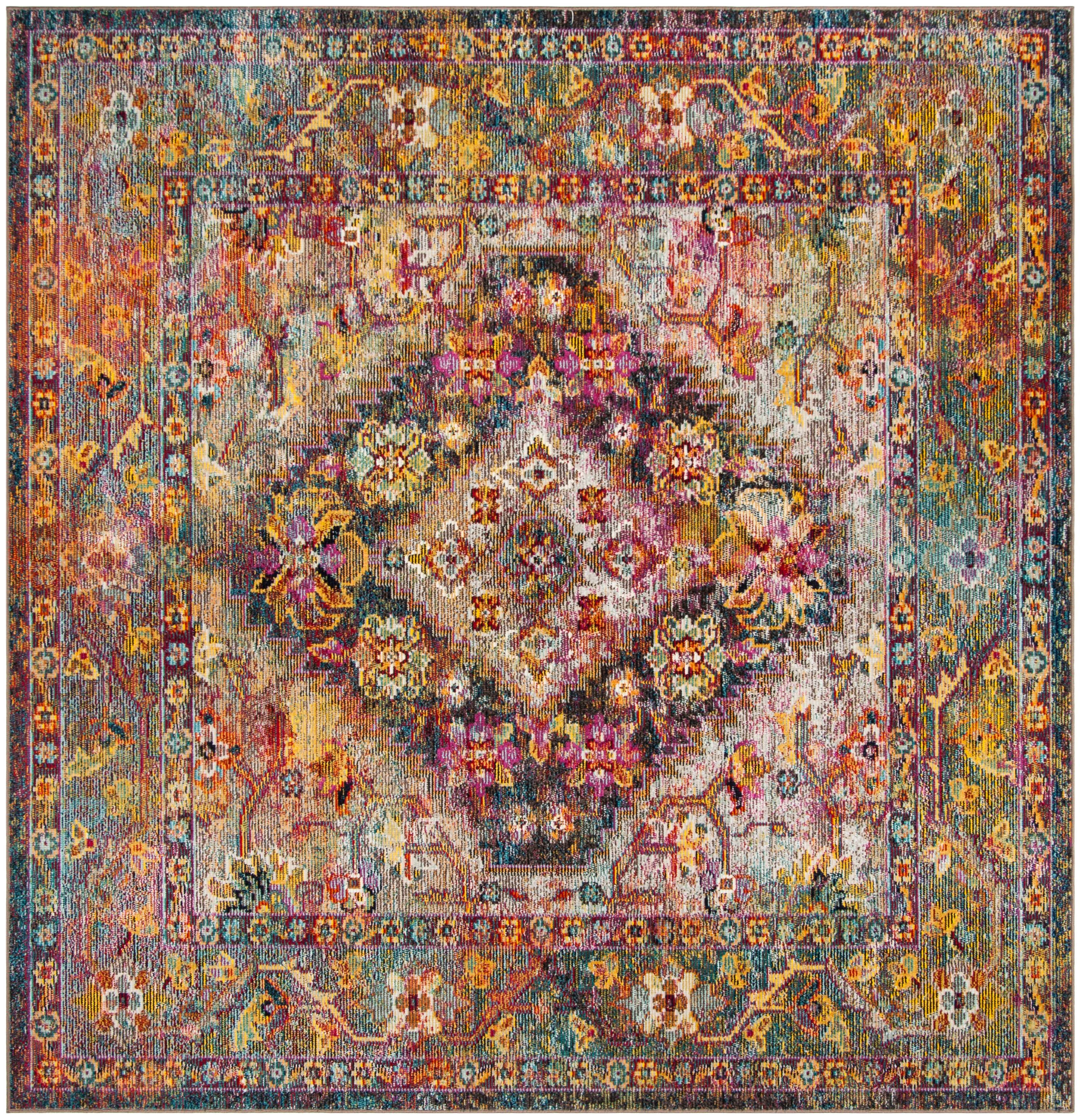 Safavieh Crystal Navy and Light Blue Square Area Rug