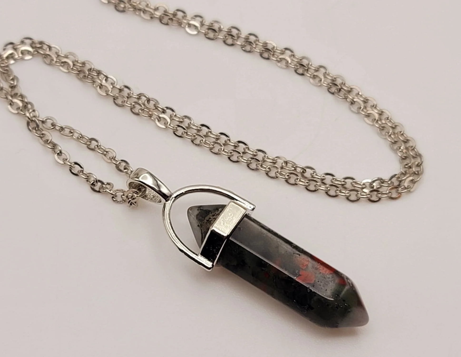 Blood cheap stone necklace