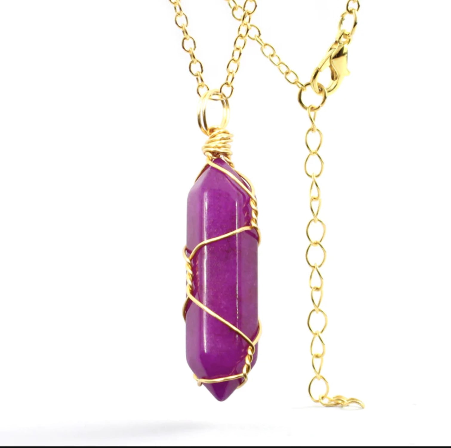 Natural Amethyst Crystal Gemstone Oval Cutting Shape Pendant/Locket with  Metal Chain for Reiki Healing and Crystal Healing Pendant (Size : 25 mm)