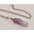 thumbnail image 1 of Crystal Necklace Silver Wire Wire Wrapped Amethyst necklace, 1 of 9