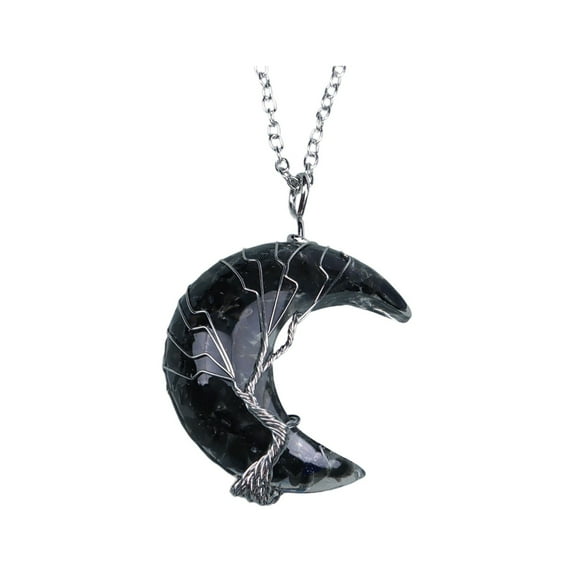 Necklace â Sparkly Jewelry Gift Idea Resin Multicolored Moon Pendant Sparkling Jewelry