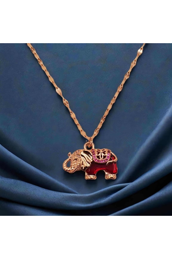 Crystal Necklace Sterling Silver Carnelian Healing Crystal Necklace Elephant Necklace