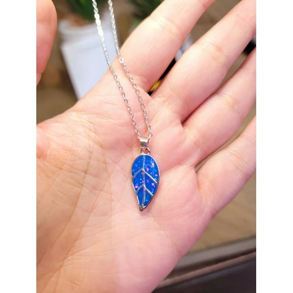 Crystal Necklace Sterling Silver Leaf Fashion Crystal Necklace