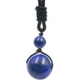 thumbnail image 1 of Crystal Necklace for Women Men, Protection Round Bead Pendant Necklaces for Spiritual, Natural Gemstone Chakra Stone Healing Crystals Necklace with Adjustable Rope Cord, 1 of 9