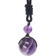 thumbnail image 1 of Crystal Necklace for Women Men, Protection Round Bead Pendant Necklaces for Spiritual, Natural Gemstone Stone Healing Crystals Necklace with Adjustable Rope Cord, 1 of 8