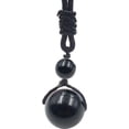 thumbnail image 1 of Crystal Necklace for Women Men, Protection Round Bead Pendant Necklaces for Spiritual, Natural Gemstone Stone Healing Crystals Necklace with Adjustable Rope Cord, 1 of 9