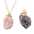 thumbnail image 1 of SHOP LC DELIVERING JOY Crystal Necklaces - Handmade Healing Amethyst & Rose Quartz Raw Gemstone Necklace Sets - 24" Necklace Length - Set of 2 Jewelry Birthday Gifts for Women, 1 of 10