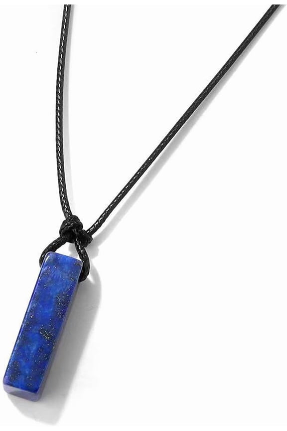 Crystal Necklaces for Women Gemstone Pendant Necklace Adjustable Handmade Black Rope Natural Stone Spiritual Necklace Energy Crystals and Healing Stones Necklace for Men[z603]