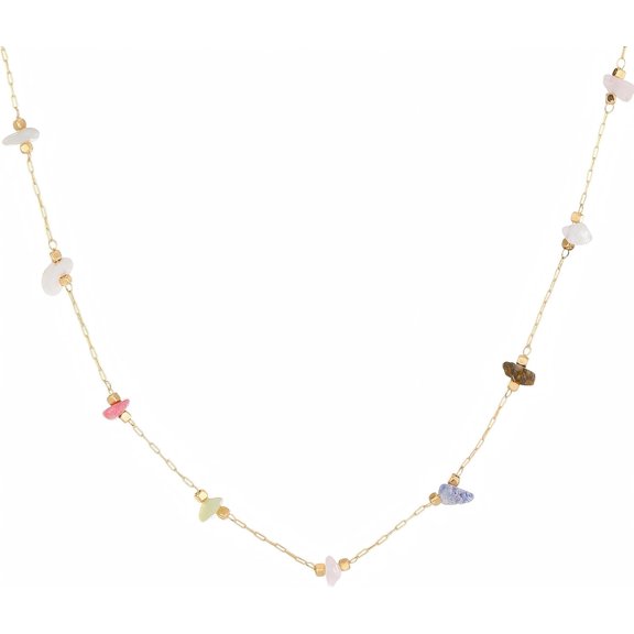 Crystal Necklaces for WomenColorful Gemstone Necklace Healing Crystal Necklace Choker Necklaces for Women[k047]