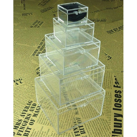 Crystal Nest of Boxes By J.C Magic Close up Magic Tricks Coin Magic Props Gimmick Coin Into Acrylic Box Escape Classic Magic Toy