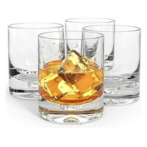 Crystal Old Fashioned Glasses - Set of 4, 4oz Rocks Glasses - Lead-Free Whiskey Bourbon Glasses - Handblown Crystal Glassware Gift Set