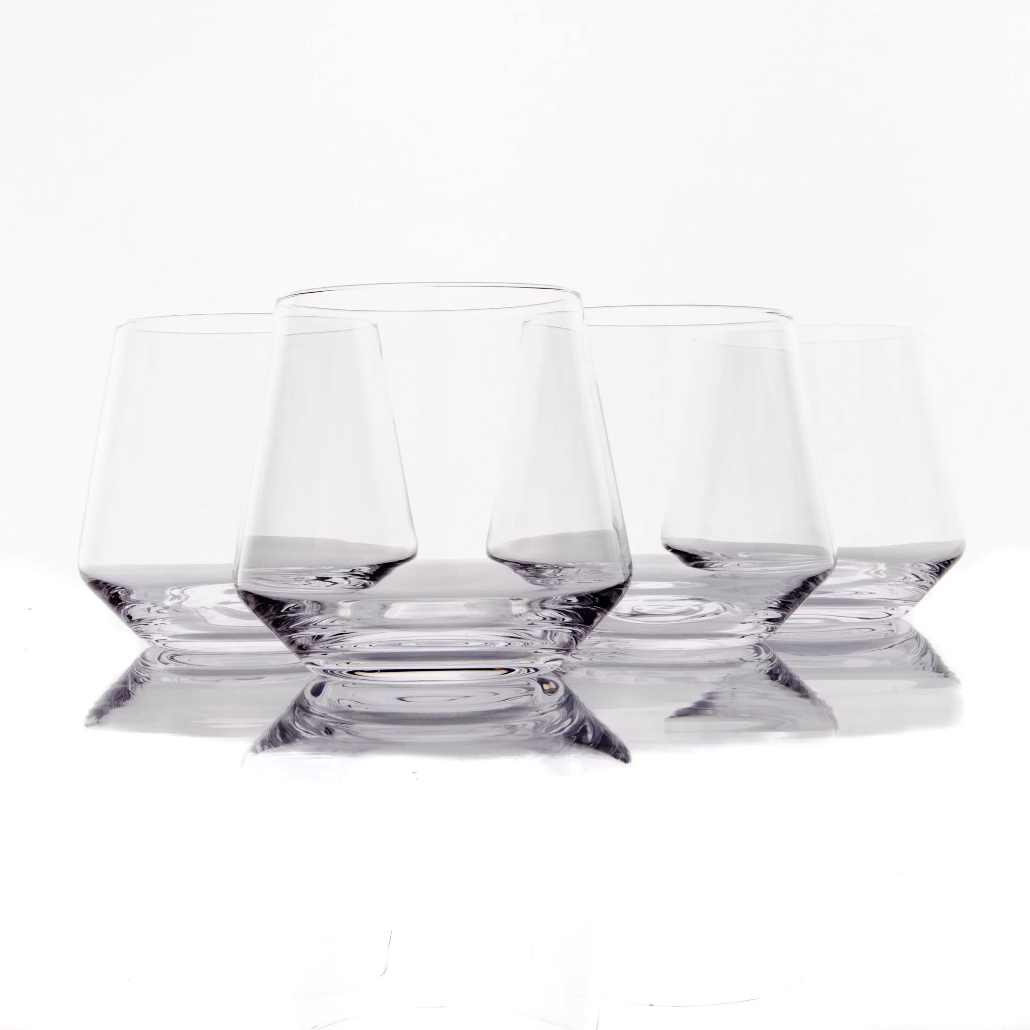 Lemonsoda Lead-Free Crystal Old Fashioned Whiskey Glasses Set