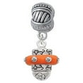 thumbnail image 1 of Crystal Orange Spinner - Large Rope with Cross Beads Charm Bead, 1 of 1