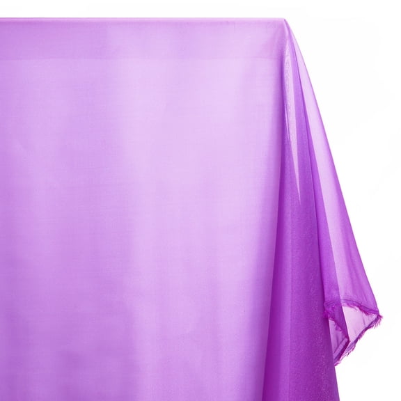 Crystal Organza (59/60 Inch) Fabric Sheer Lightweight Poly Nylon By The Yard For Costumes & Crafts - Purple (10 Yards)