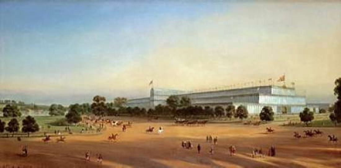 Crystal Palace During The Great Exhibition of 1851 Canvas Art - P Le Bihan (10 x 20)