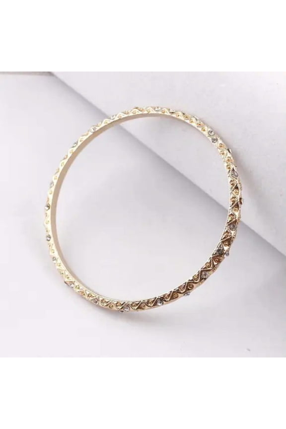 Crystal Pave Bangle Bracelet for Women Baroque Style Bracelets Babgles Jewelry