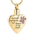 thumbnail image 1 of Crystal Paw Print Urn Necklace Dog Cat Charms Urn Pendant Cremation Jewelry Cat Dog Memorial Gifts for Women Girls, 1 of 7