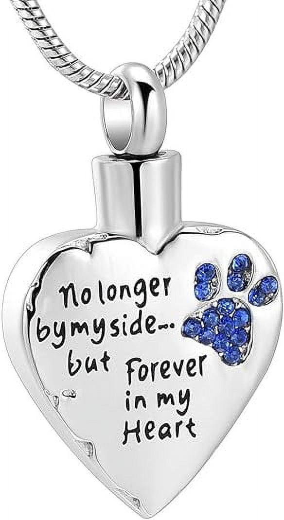 Crystal Paw Print Urn Necklace Dog Cat Charms Urn Pendant Cremation ...