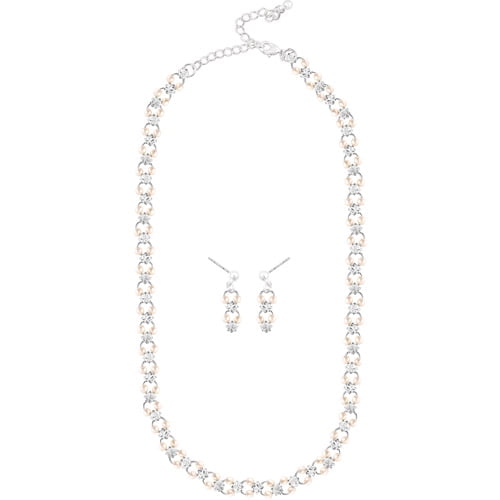 Crystal & Pearl Er & Neck Crystal