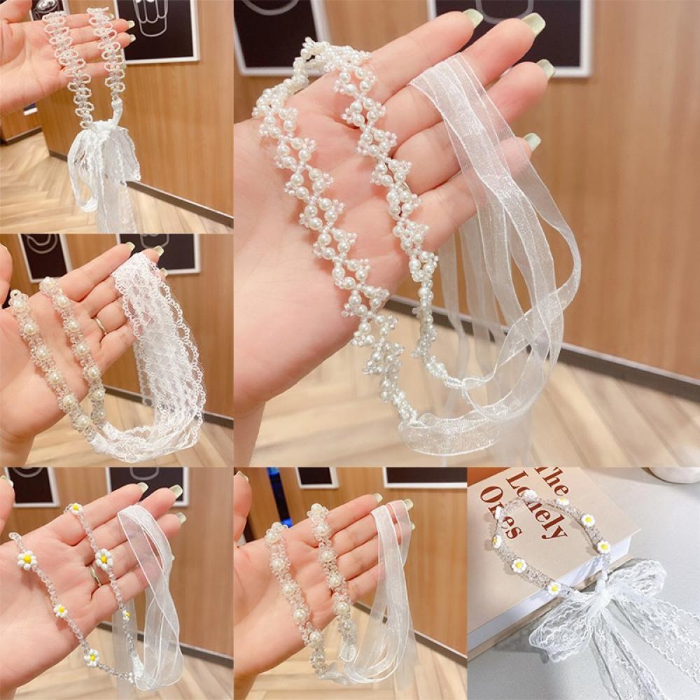 Crystal Pearl Hairband Chain for Children, Korean Style  display picture 3