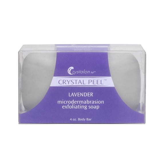 Crystal Peel 4.0 oz Lavender Microdermabrasion Exfoliating Soap Body Bar NIB