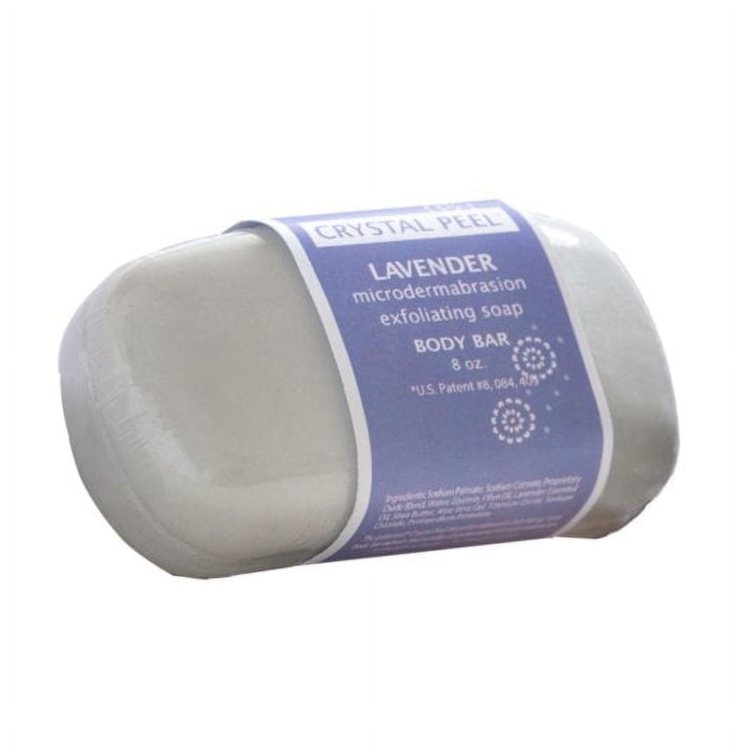 Crystal Peel Lavender Microdermabrasion Exfoliating Soap Body Bar, 8
