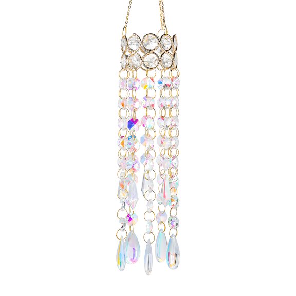 Crystal Pendant Garden Suncatchers Wind Chimes Rainbows Prisms Crystal Chain for Window Drops Bells