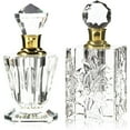 thumbnail image 1 of Crystal Perfume Bottle Set, Vintage Style (2 Pack), 1 of 9