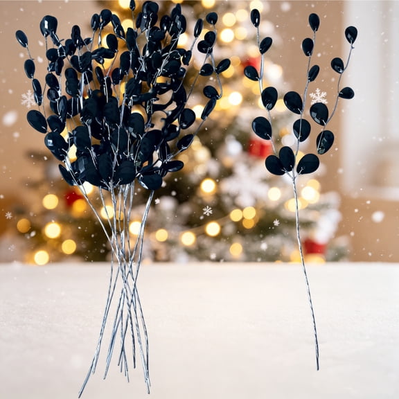Crystal Picks for Christmas Tree, Crystal Branches for Christmas Tree - Acrylic Bead Drop Stems, 50pcs, Multiple Colors