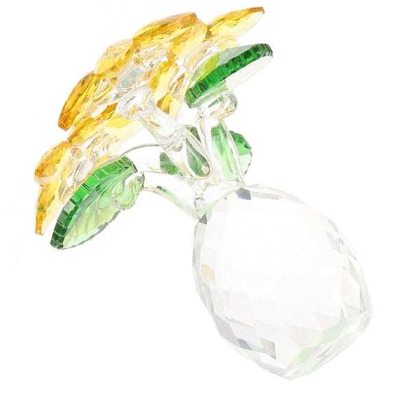 Yellow Crystal Pineapple Vase for Tabletop Decor, Faux Candy Ornament Vases, Stylish Home Decoration