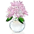 thumbnail image 1 of Crystal Pink Daisy Flower Figurine Statue Paperweight Glass Pink Daisy Bouquet Floral Collectible Decor Gifts for Friends Women (with 5 Flowers), 1 of 11