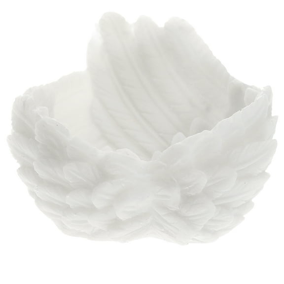 Crystal Plant Stand with Angel Wing Statue and Sphere Display