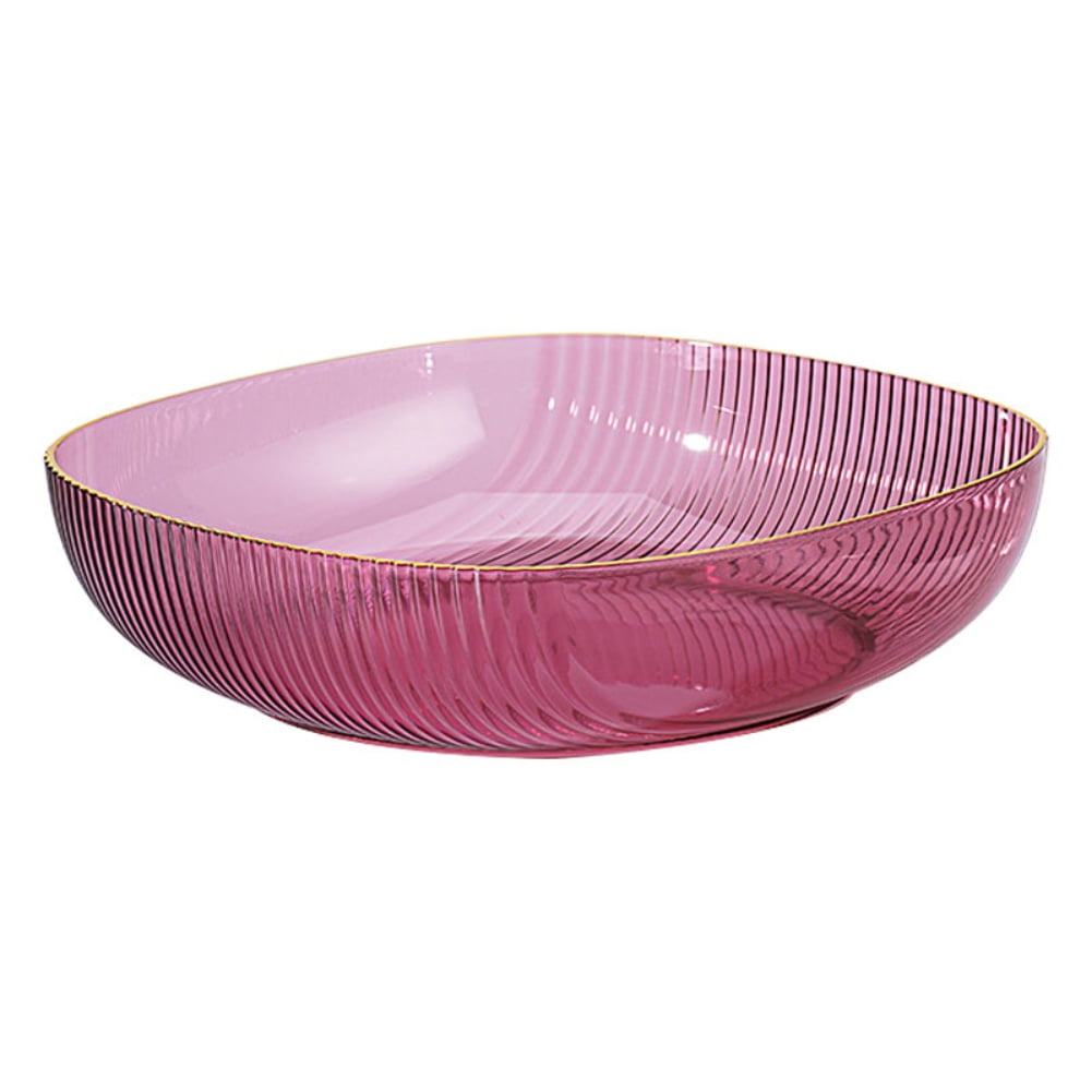 Crystal Plastic Fruit Bowl Crystal Clear Salad Bowl Round Serving Bowl