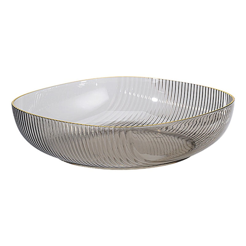 Crystal Plastic Fruit Bowl Crystal Clear Salad Bowl Round Serving Bowl Candy Bowls Dish Dessert