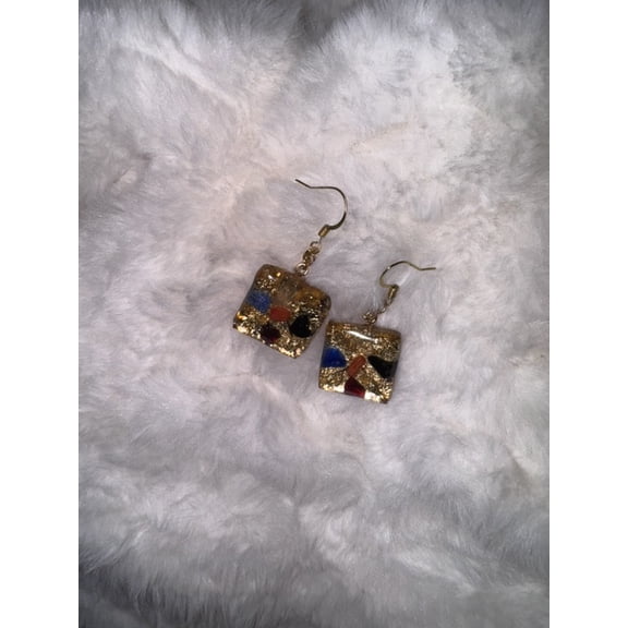 Crystal Plate Earrings