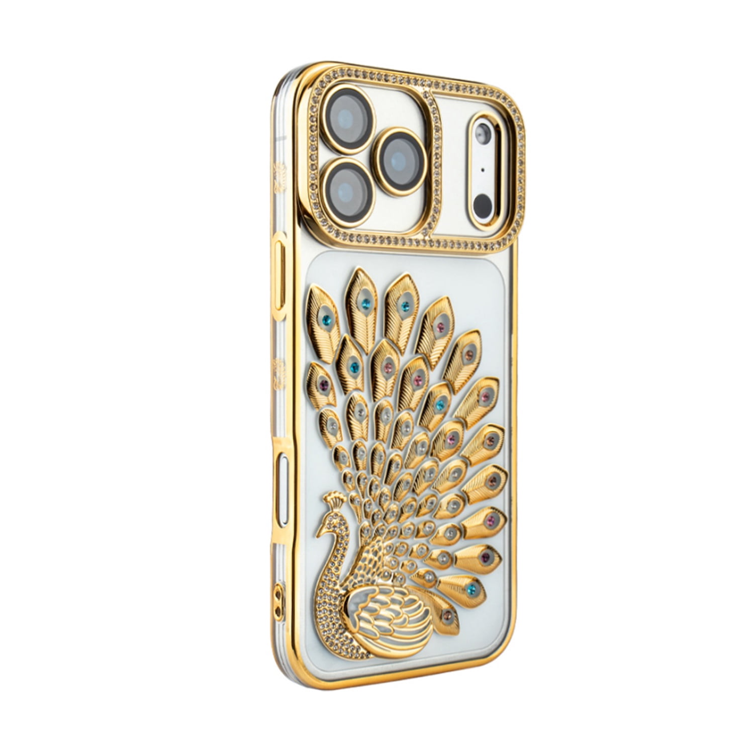 Crystal Plume Case for iPhone 17 Pro - Gold