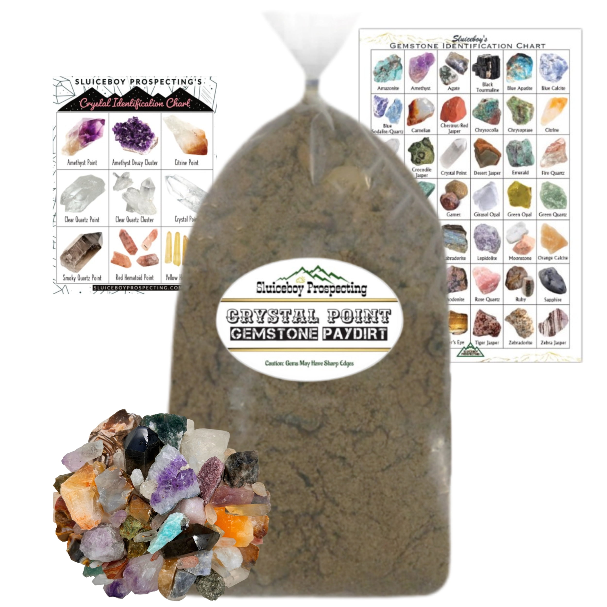 "Crystal Point" Gemstone Paydirt | 7lb