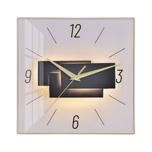 Crystal Porcelain Wall Clock Creative Decorative Wall Clock Square Silent Silent Clock Modern 0619