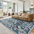 thumbnail image 1 of Crystal Print Altair Transitional Floral Navy Area Rug, 3x5, 1 of 1