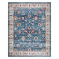 thumbnail image 1 of Crystal Print Cullen Traditional Oriental Blue Tan Non-Slip Washable Area Rug, 8x10, 1 of 7
