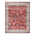 thumbnail image 1 of Crystal Print Cullen Traditional Oriental Red Washable Indoor Area Rug, 8x10, 1 of 8