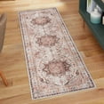 thumbnail image 1 of Crystal Print Soha Traditional Moroccan Brown Washable Indoor Area Rug, 2x6, 1 of 7